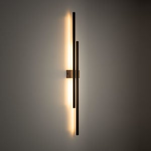 Applique di legno design bacchette moderna led 24w 3000k