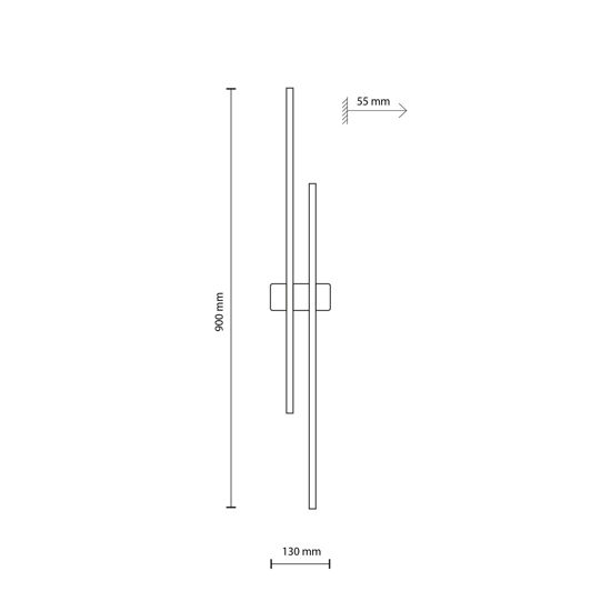 Applique di legno naturale design minimalista moderno 24w 3000k