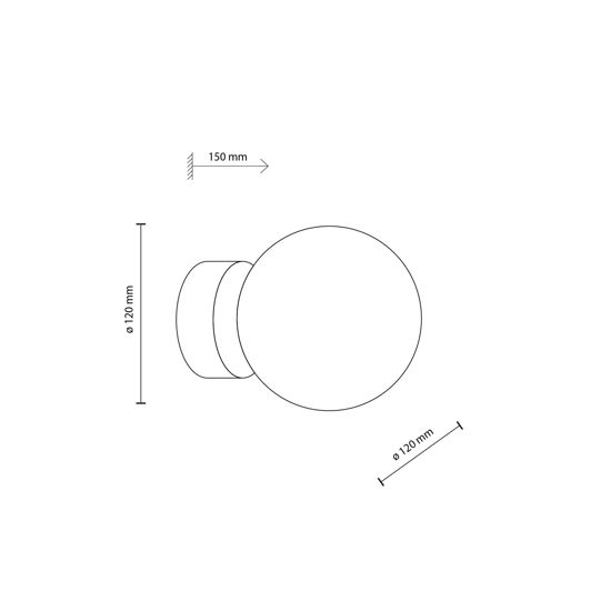 Piccola plafoniera lampada da soffitto sfera ambra