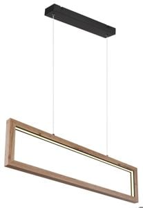 Lampadario di legno led 3000k per tavolo soggiorno