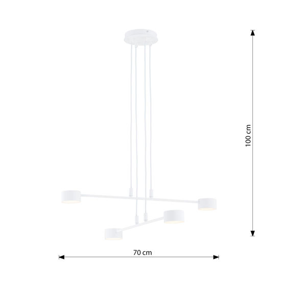 Lampadario a sospensione bianco per ufficio moderno