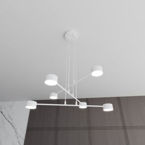 Lampadario a sospensione bianco design minimale per ufficio