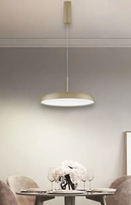 Lampada a sospensione per cucina champagne led dimmerabile