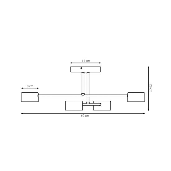 Plafoniera minimale bianca per cucina moderna