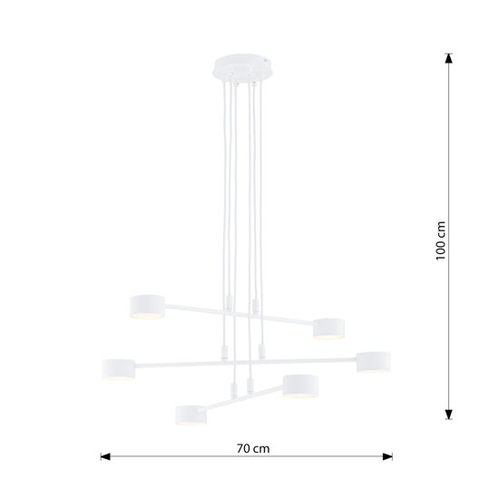 Lampadario a sospensione bianco design minimale per ufficio