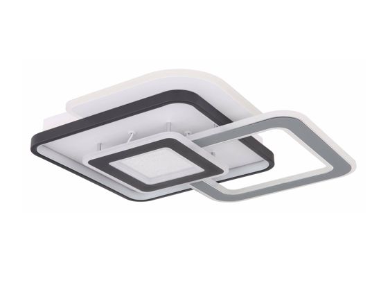 Plafoniera da soffitto led 40w 3000k nero grigio per soggiorno