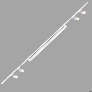 Sistema illuminazione a binario bianco 200cm led 40w 3000k 230v con faretti gu10