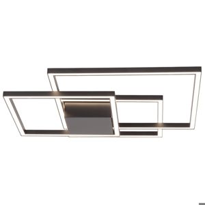 Plafoniera per soggiorno led 42w 3000k dimmerabile nera moderna