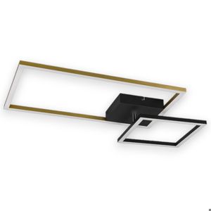 Plafoniera a led oro nero per soggiorno 3000k dimmerabile moderna