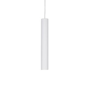 Lampada a sospensione cilindro ideal lux look sp1 d06 bianco