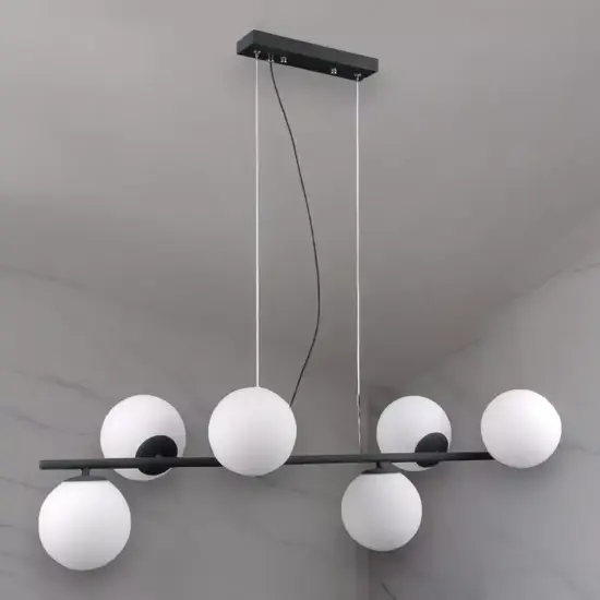 Lampadario design particolare per soggiorno moderno bilancere nero