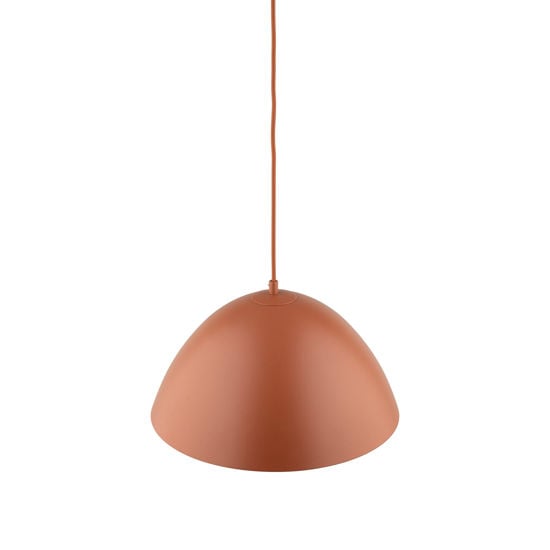 Lampadario cupola di metallo 34cm colore mattone per cucina