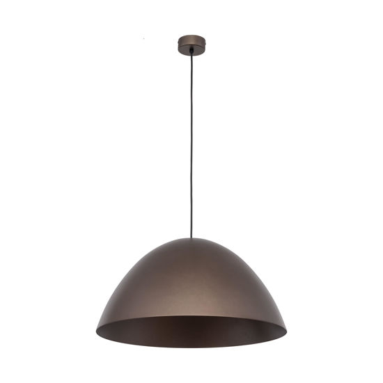 Lampadario cupola marrone 50cm per tavolo sala da pranzo cucina