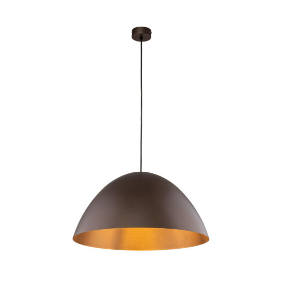 Lampadario cupola marrone 50cm per tavolo sala da pranzo cucina