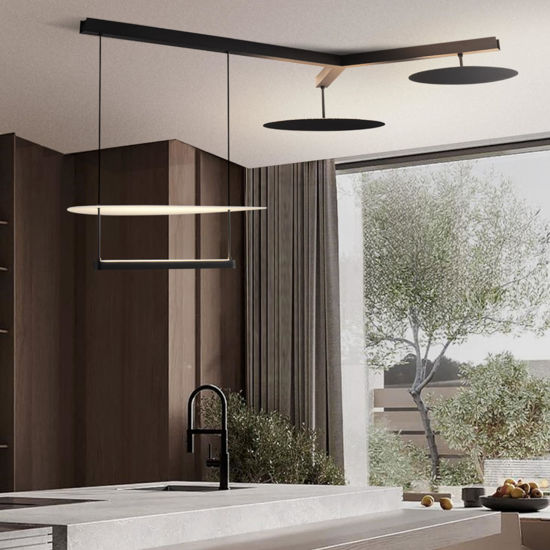 Lampadario design led 81w 3000k per grande sala da pranzo moderna