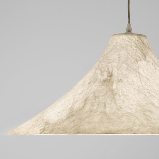 Lampadario per cucina 65cm in seta bianca cupola moderna