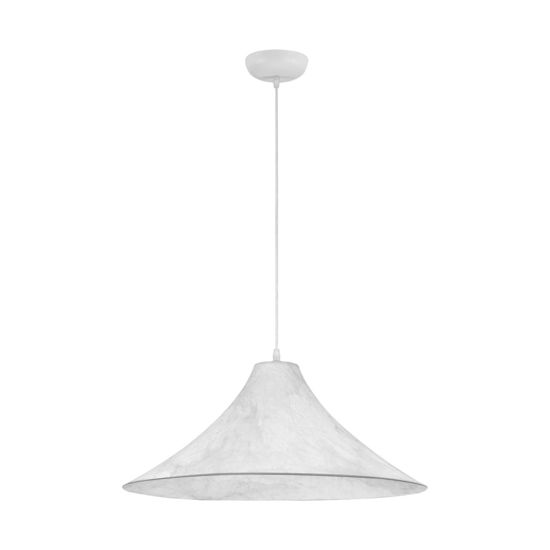 Lampadario per cucina 65cm in seta bianca cupola moderna