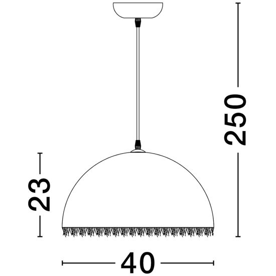 Lampadario cupola bianca 40cm in fibra di vetro per cucina