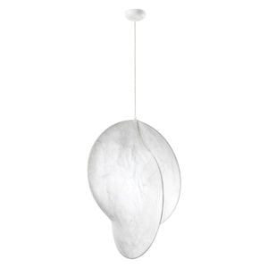 Lampadario bianco di seta di gelso 62cm design moderno