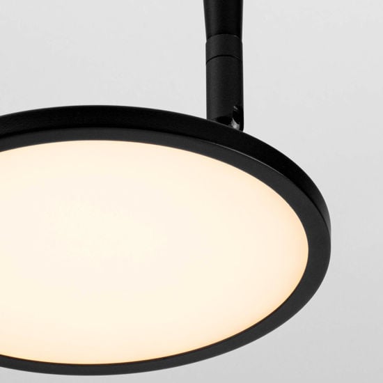 Lampada da soffitto plafoniera nera spot orientabile led 3000k