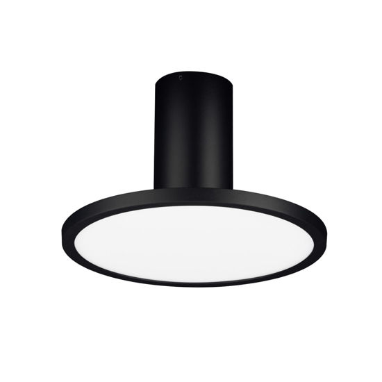 Faretto led 14w 3000k da soffitto nero parabola orientabile