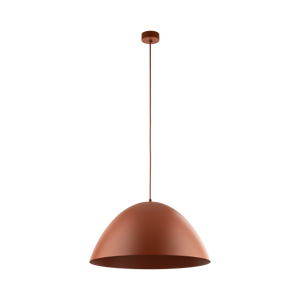 Lampadario da tavolo cupola di metallo 50cm colore mattone