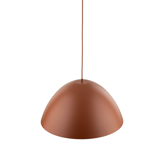 Lampadario da tavolo cupola di metallo 50cm colore mattone