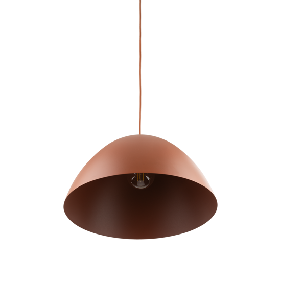 Lampadario da tavolo cupola di metallo 50cm colore mattone