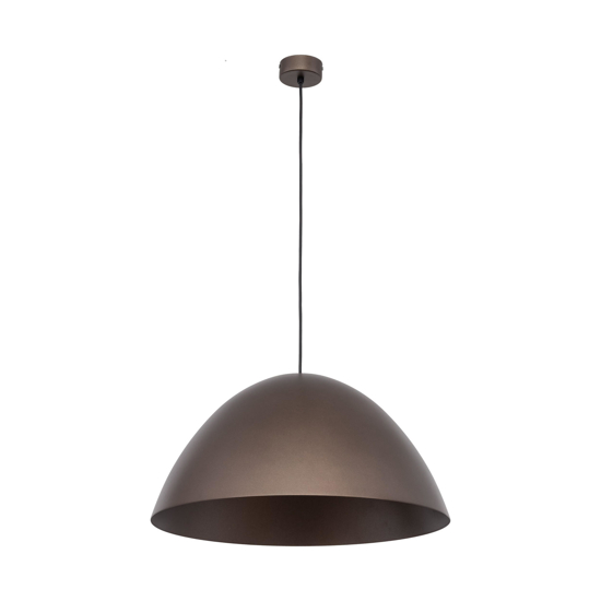 Lampadario cupola marrone 50cm per tavolo sala da pranzo cucina