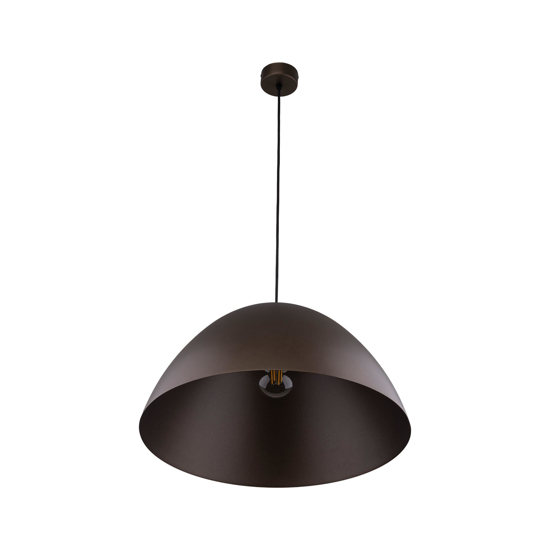 Lampadario cupola marrone 50cm per tavolo sala da pranzo cucina