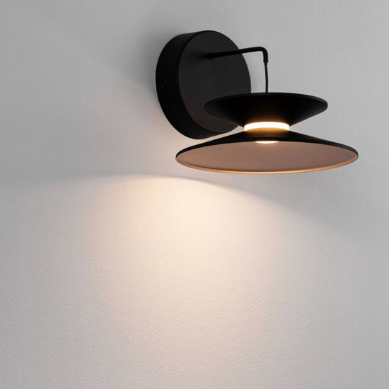 Applique da parete design nero oro led 5w 3000k