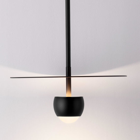 Lampada a sospensione design nera per isola cucina