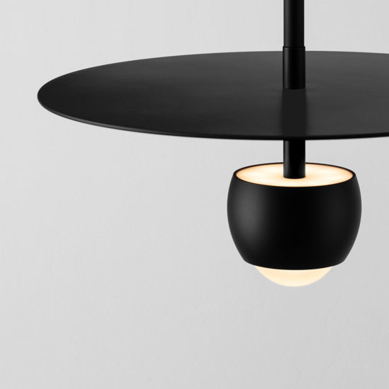 Lampada a sospensione design nera per isola cucina