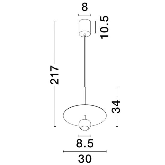 Lampada a sospensione design moderna bianca led 3000k