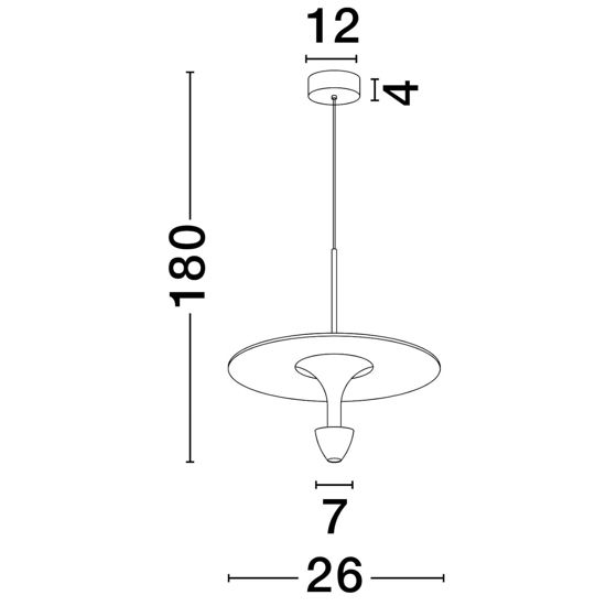 Lampada a sospensione bianca nera led 11w 3000k moderna