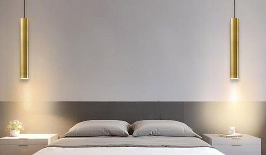 Look sp1 ideal lux lampadario stanza da letto cilindro brunito da comodino