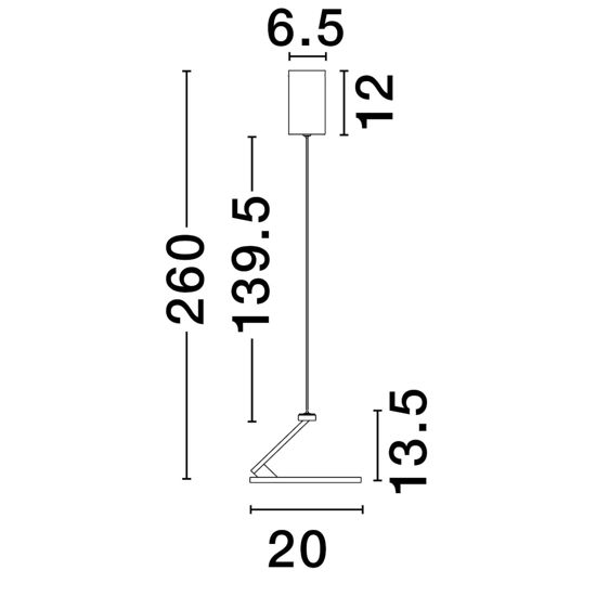 Lampada bianca a sospensione disco orientabile led 3000k