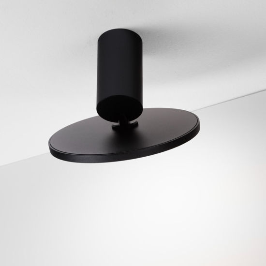 Faretto led 14w 3000k da soffitto nero parabola orientabile