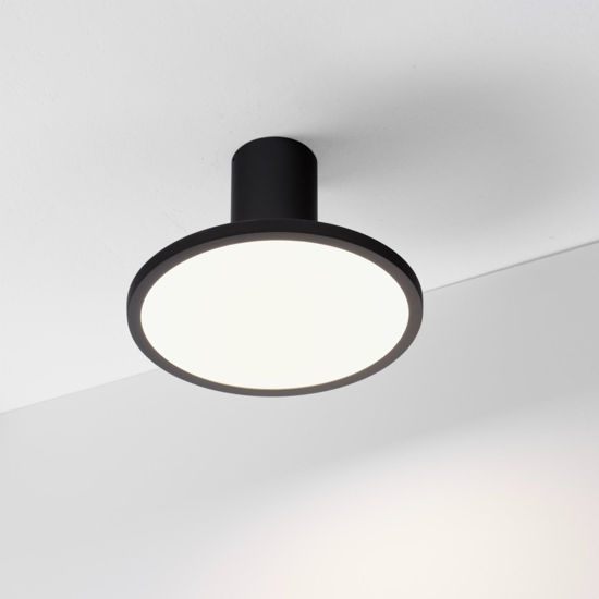 Faretto led 14w 3000k da soffitto nero parabola orientabile