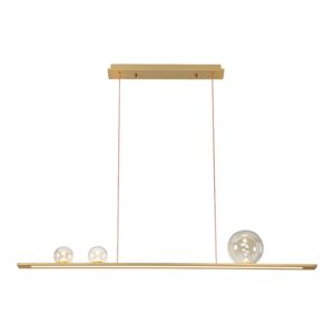 Vivida moonlight lampadario dorato orizzontale sfere ambra 36w 3000k