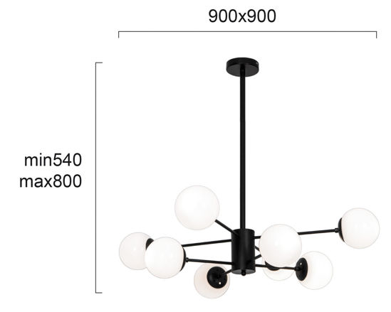 Lampadario design particolare nero per soggiorno moderno