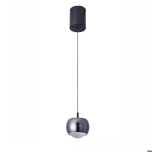 Lampada a sospensione moderna led 12w 3000k cromo nero