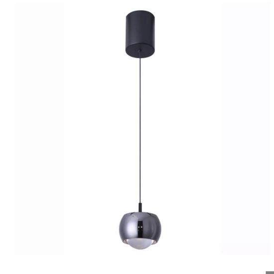 Lampada a sospension moderna led 12w 3000k cromo nero