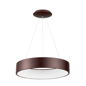 Lampadario led 3000k moderno anello marrone 60cm per soggiorno