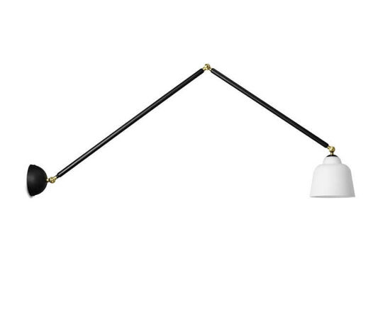 Sforzin miloox neoretro lampada da soffitto a sospensione braccio allungabile nero