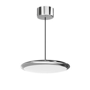 Linea light vivaldi lampada disco cromato a sospensione led 6w 3000k