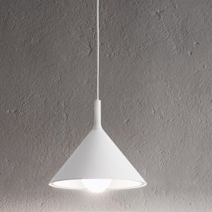 Lampada a sospensione per cucina cono bianco gea luce