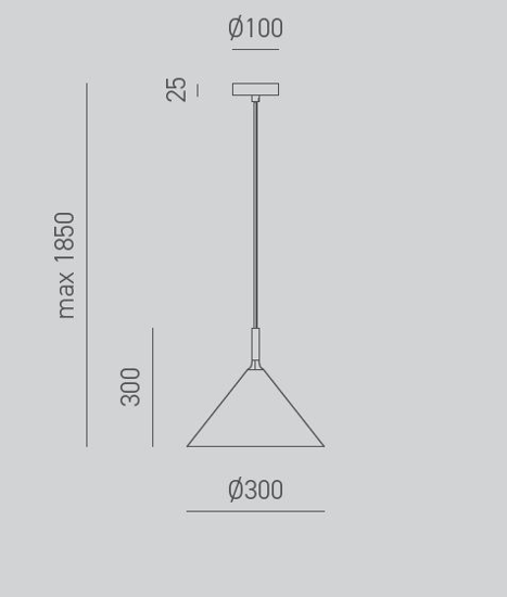 Lampada a sospensione per cucina cono bianco gea luce