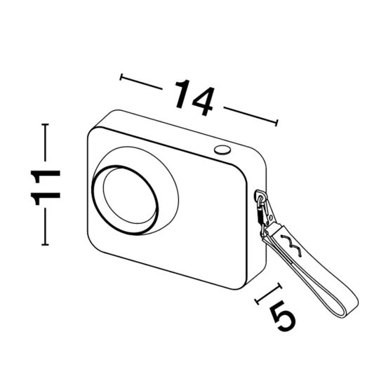 Abat jour design macchina fotografica portatile nera moderna