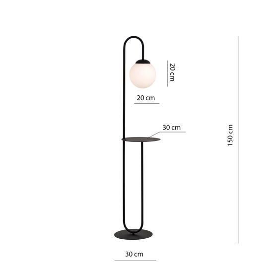 Lampade da terra con tavolino bianca moderna